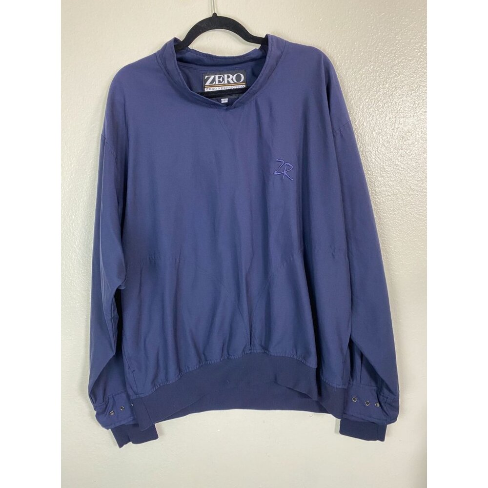 Zero Restriction Blue Golf Pullover Windbreaker Lightweight Jacket Mens Large